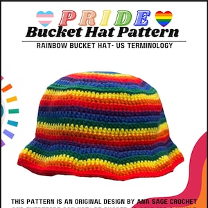 Pride Bucket Hats-PATTERN ONLY