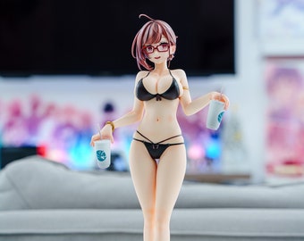 Figura artesanal de 25 cm de uma garota sexy de biquíni. Crie qualquer figura inspirada em mangás e animes.