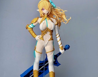 Custom anime clay figure, handmade FFXIV 90% like image, commission game, manga, OC, cartoon