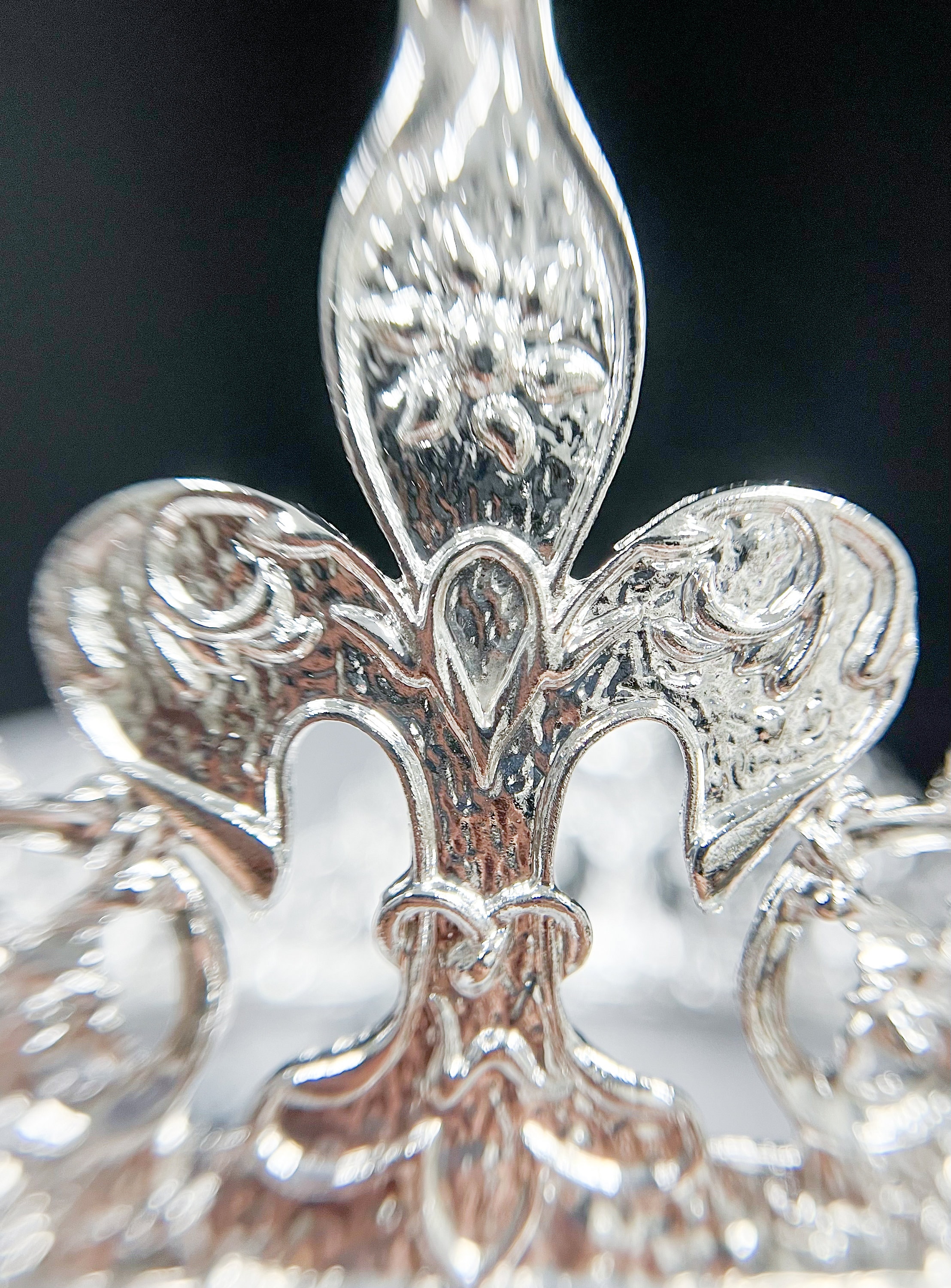 Fleur De Lis Silver Crown: Rhinestone Wedding Headpiece - Etsy
