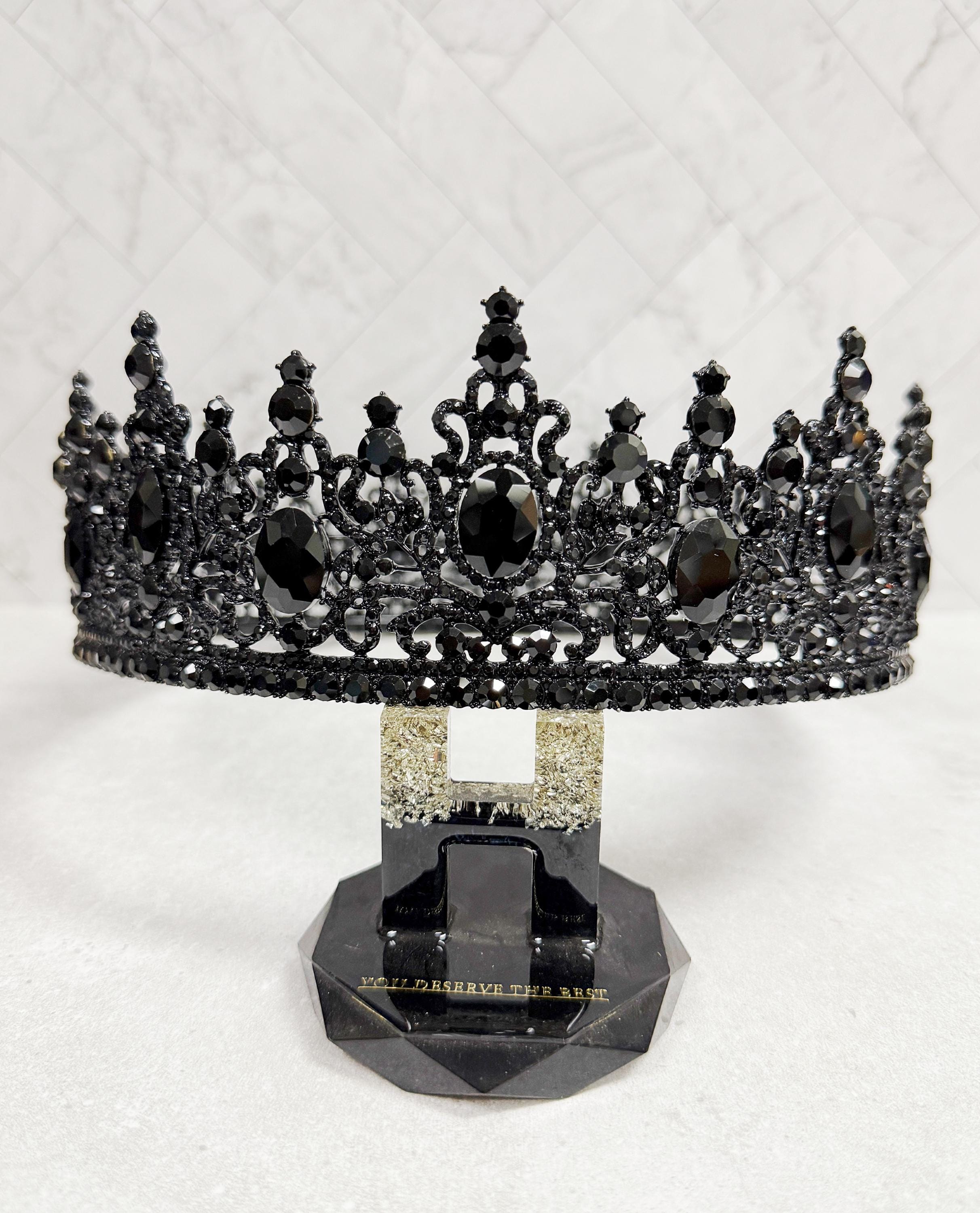 Black diamond crown, Gothic Victorian Crown, Black wedding headpiece Amazon.com : CAVETEE Gothic Crown Headpiece - Black Baroque  main image 4