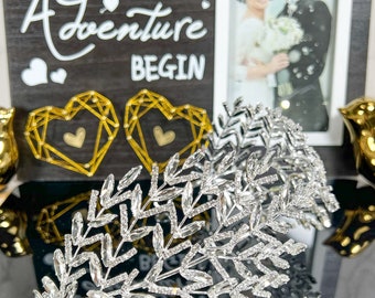 Kristall Braut Haarband: Silber Hochzeit Haarranke Kopfschmuck