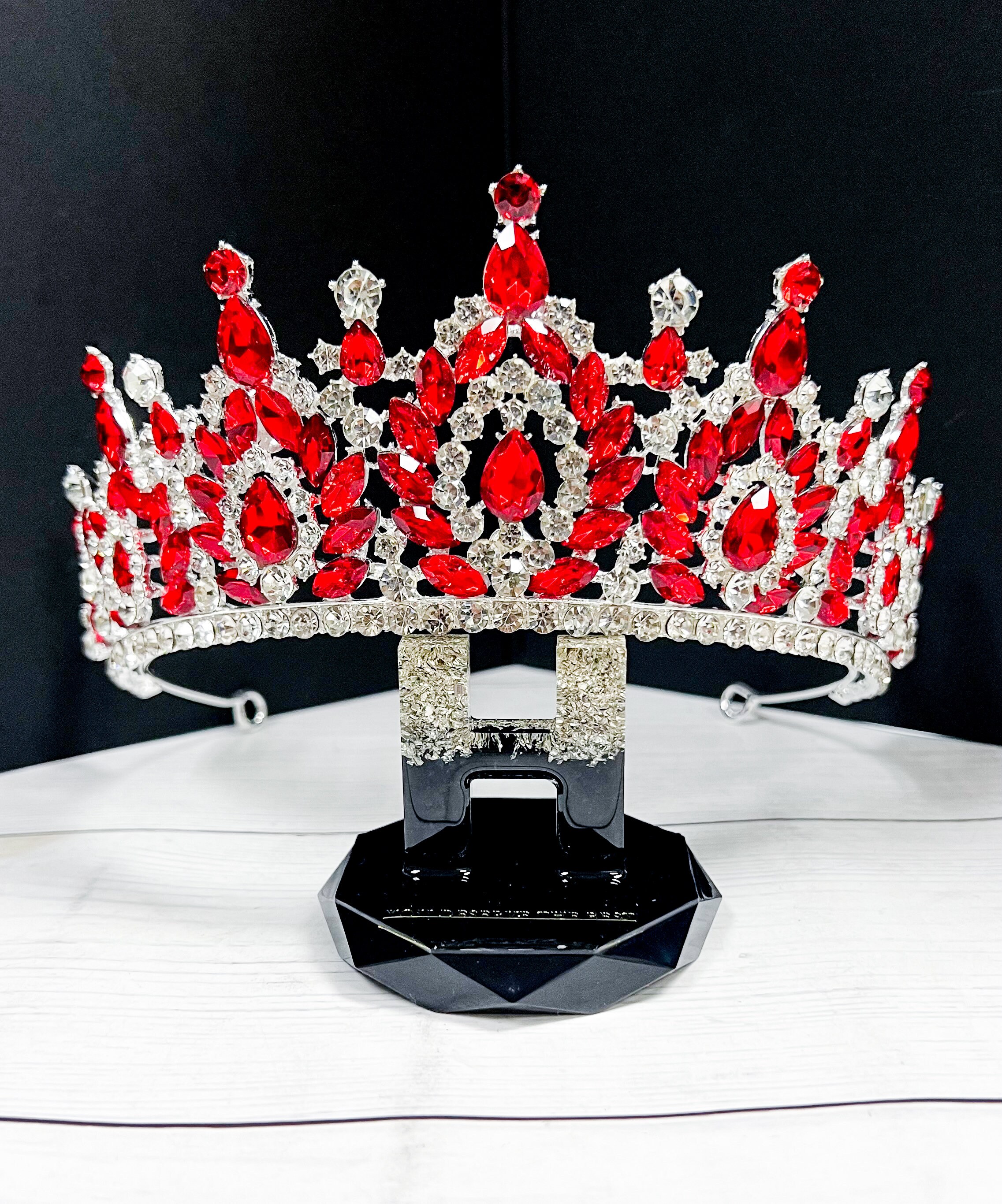 Silver Rhinestone Crystal Tiara: Wedding Bridal Prom Crown 