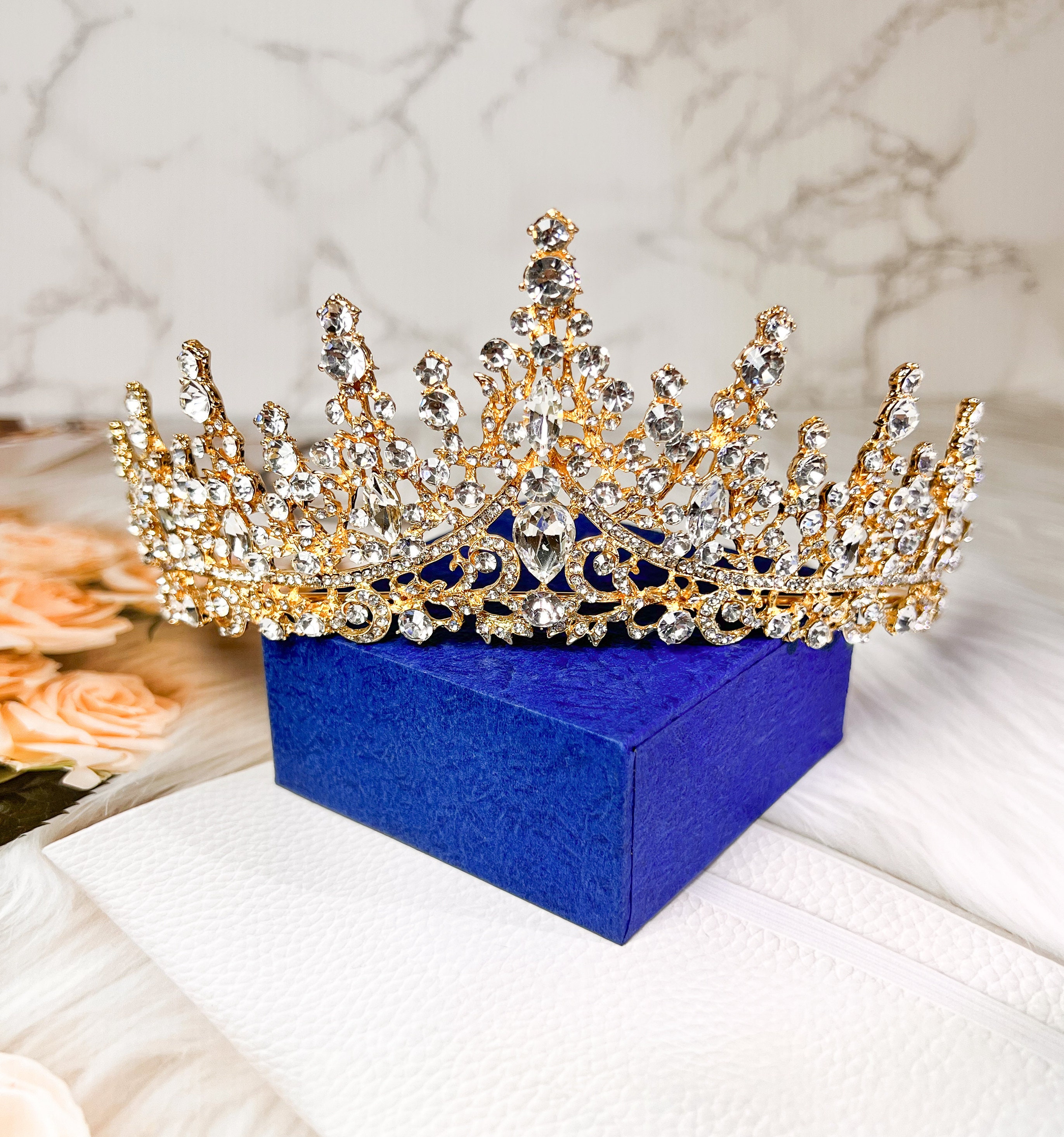 Couronne Et Diadème Mariage Couronne De Mariée Strass Blanc