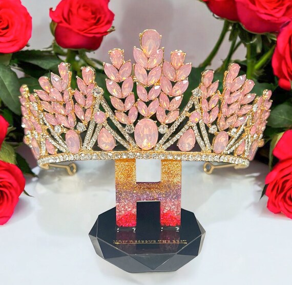 Couronne Princesse Dorée Avec Strass - Diadème Fille - Serre-tête Ajustable - Pour Fête Et Carnaval
