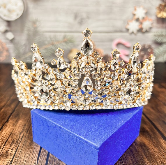 Queen Crown Gold Princess Tiaras and Crowns Wedding Tiara and Crown for Bride Quinceanera Birthday Prom Pageant Party Gift for Her