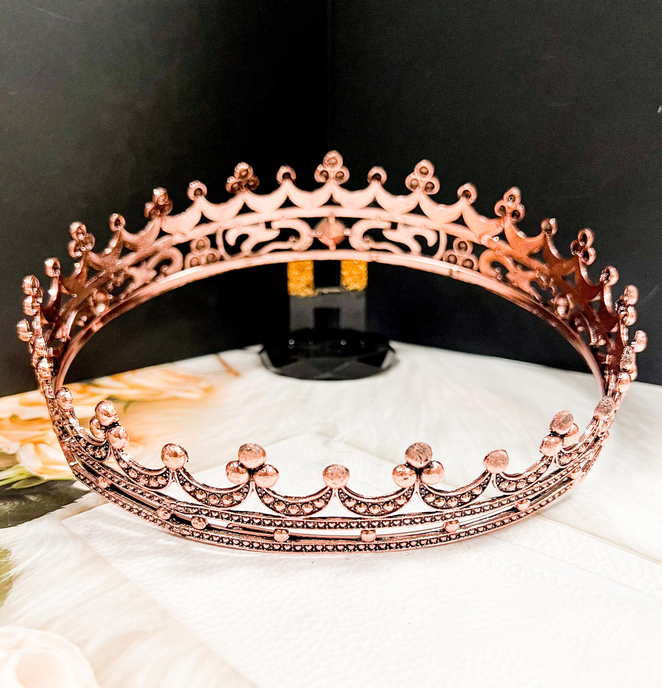 Royal Copper King Crown: Rhinestone Costume Accessory - Etsy