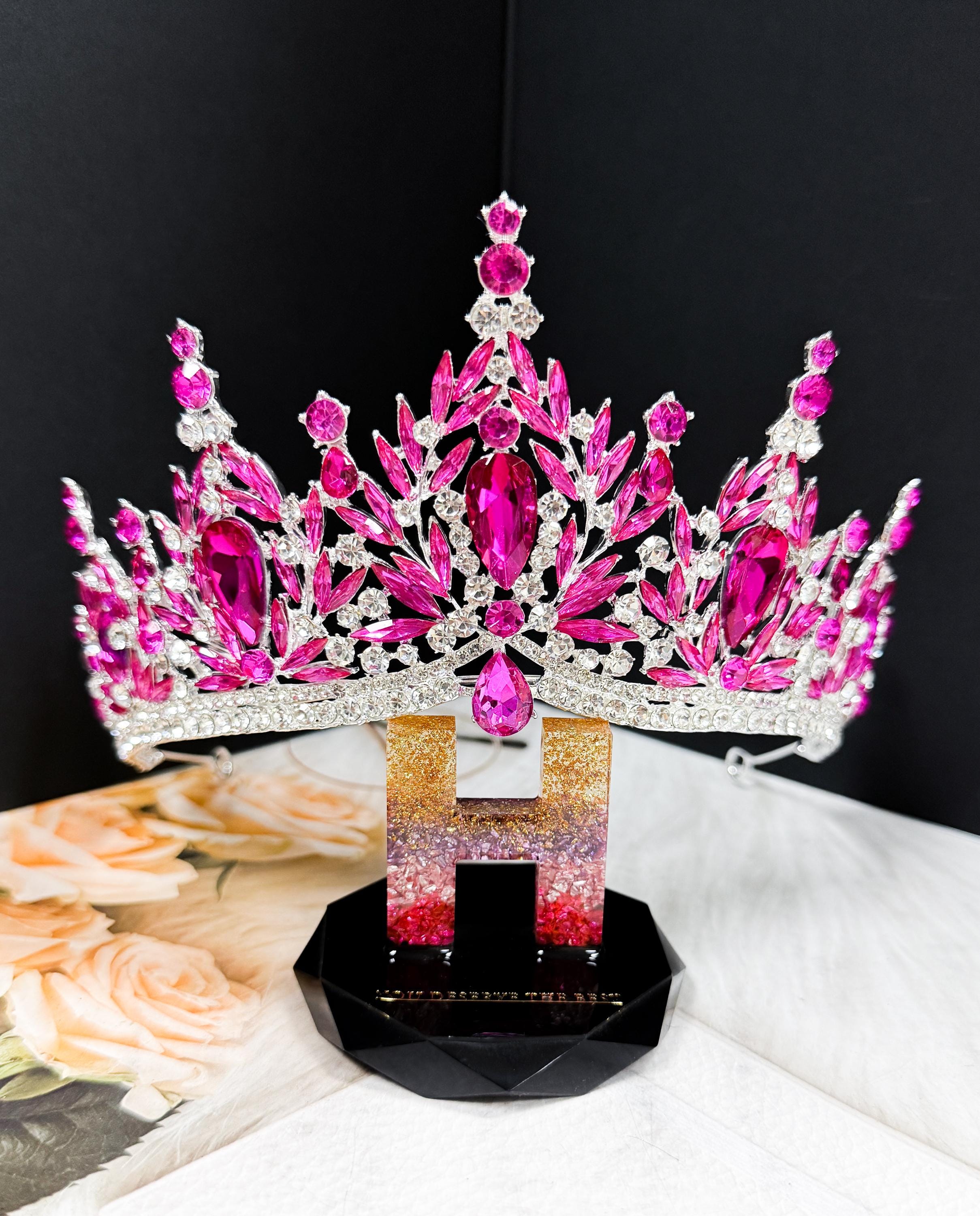 Diadème Couronne Fleur Strass Pour Fille - Mariage, Anniversaire, Bal, Décoration Cheveux élégante - 4