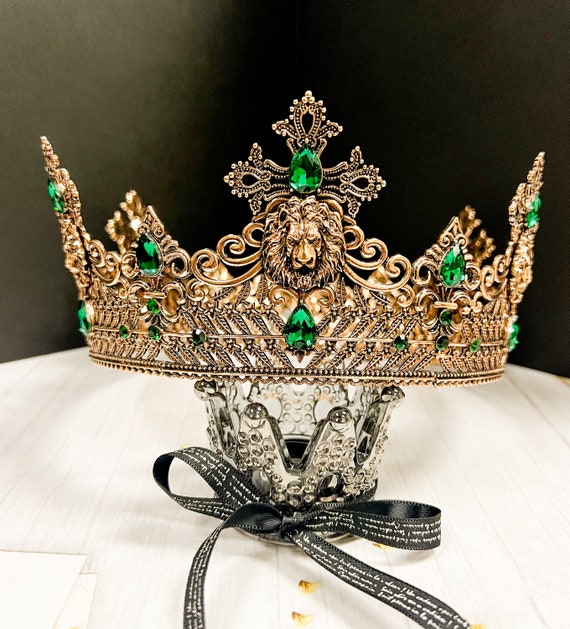 Königskrone Aus Gold Für Herren – Mittelalterliche Krone Für Cosplay, Abschlussball, Mottopartys (18 Cm)