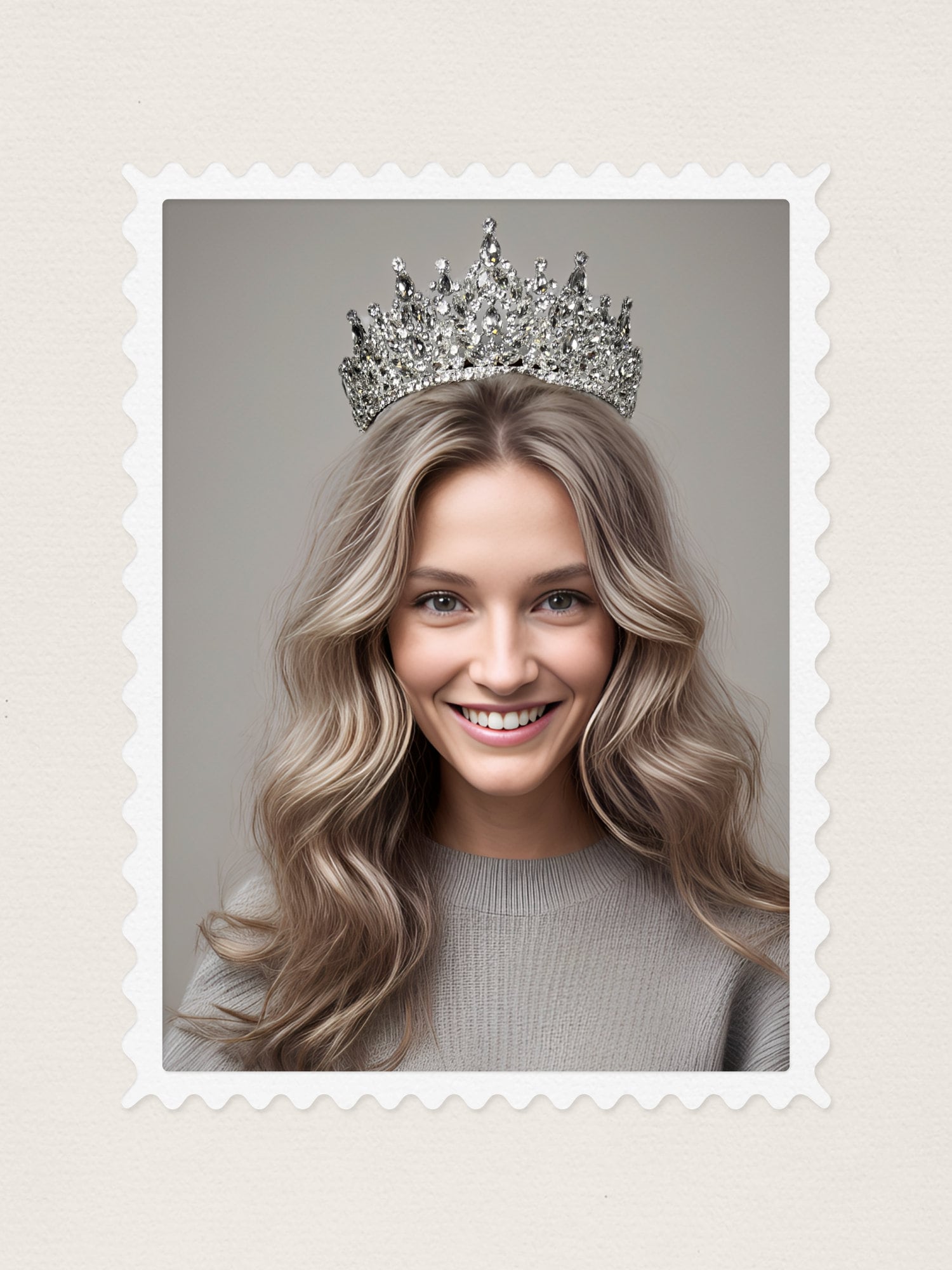 Silbernes Diadem Mit Kristallen - Für Hochzeit, Party, Prinzessin-Kostüm & Besondere Anlässe