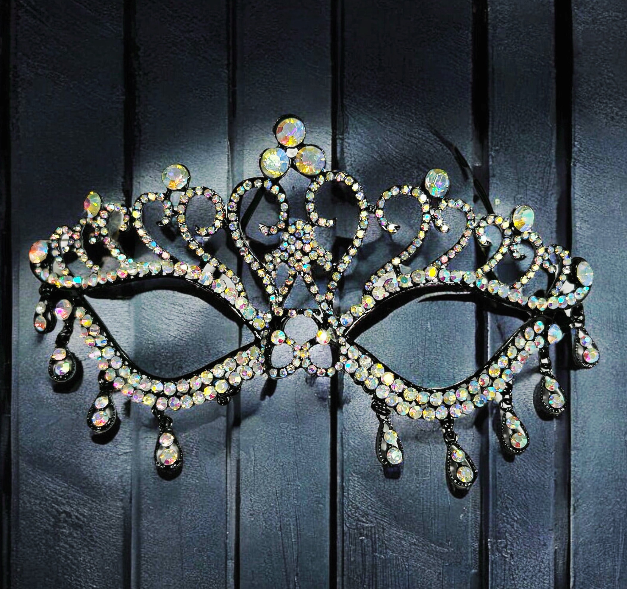 Maschera con cristalli di diamante che copre con strass Maschera con cristalli di diamante che copre con strass