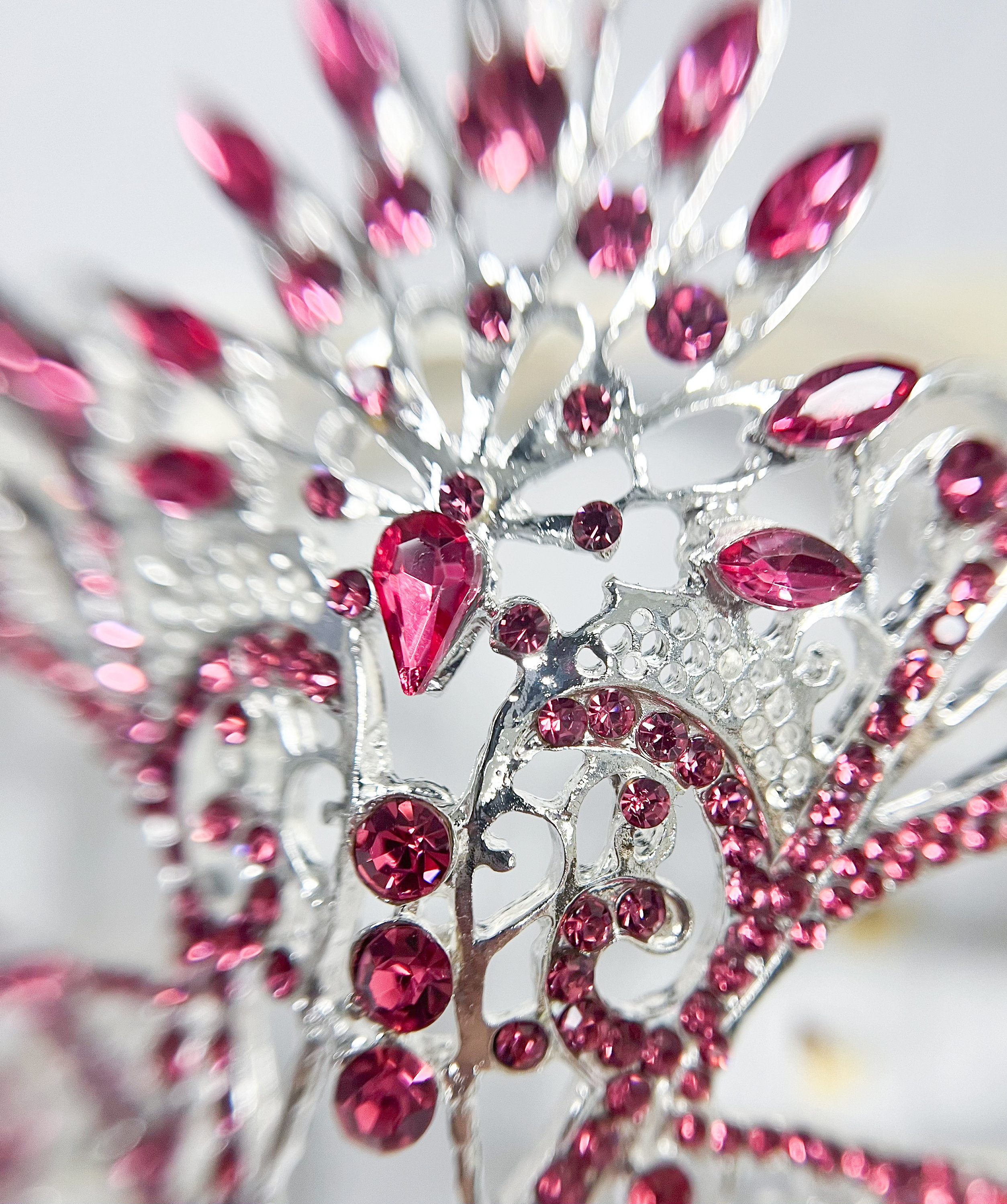 Pink Rhinestone Masquerade Mask: Silver Prom Costume Mask - Etsy
