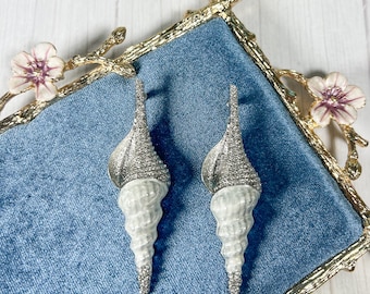 Pendientes de concha de plata de ley: joyas para bodas en el océano