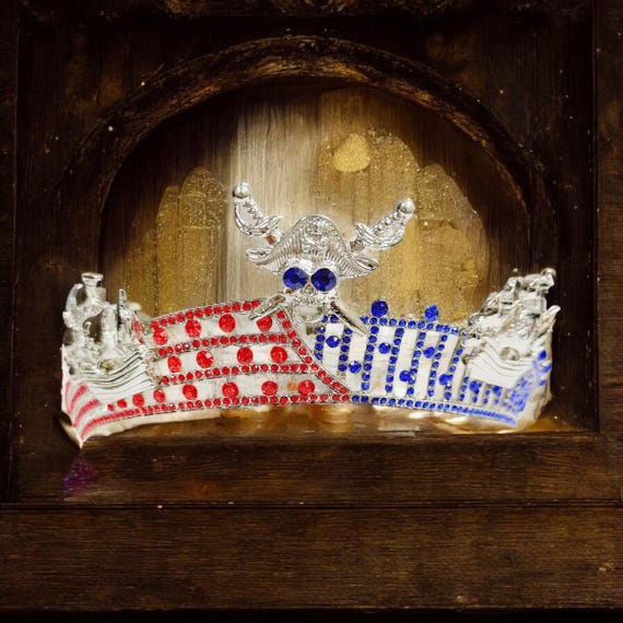 Diadème Princesse Fille – Tiara Cristal Couronne Strass Enfant – Bandeau Cheveux Vintage – Cadeau Concours, Fête, Cosplay, Halloween, Noël