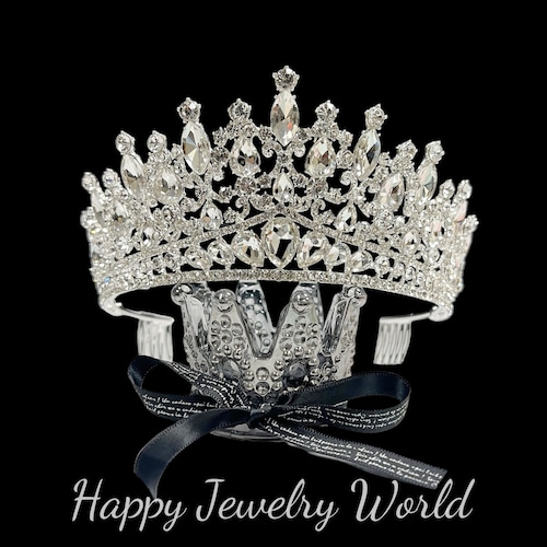Queen Silver Tiara, Princess Crown With Comb, Bridal  display picture 1