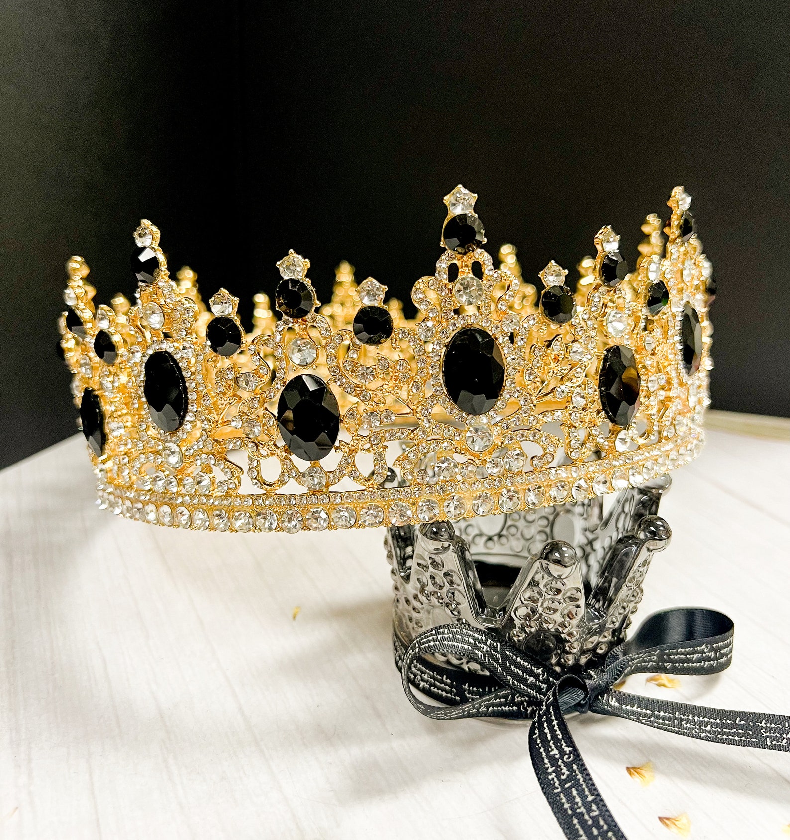 Mens Kings Crown Black Costume Accesories Male Halloween