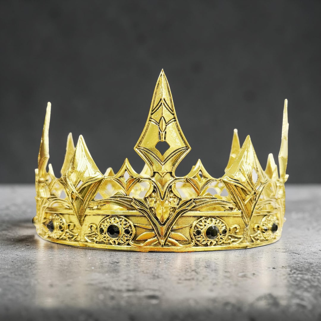 Gold Regal Crown, Prince Crown, Renaissance Faire, Costume Headpiece ...