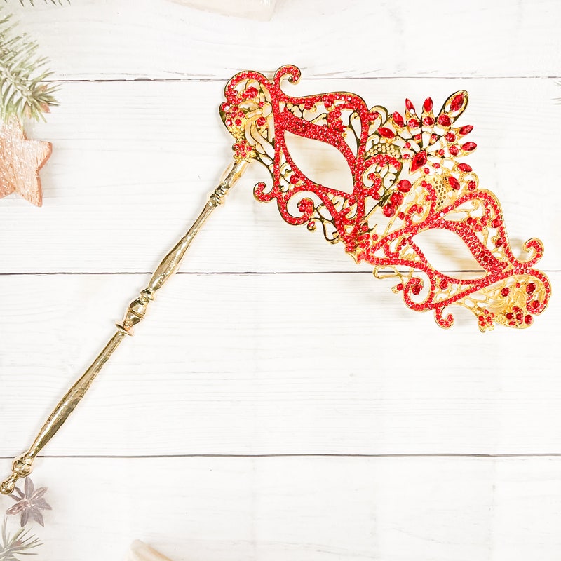 Red Masquerade Mask - Etsy
