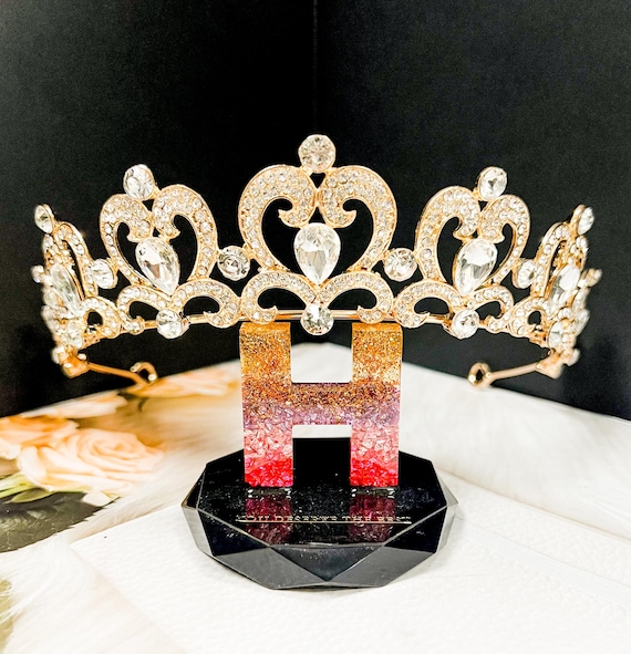 Gold Heart Tiara: Clear Rhinestone Princess Crown - Etsy display picture 1
