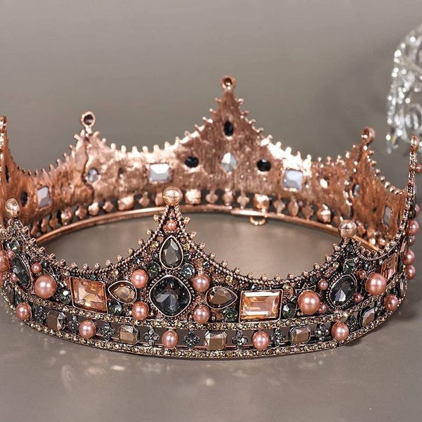 Men's XL Crown | Men Medieval Crown | Baroque Crown | Full Circle Crown | King Head Crown | Ren Faire Crown | Birthday Crown | Wedding Crown