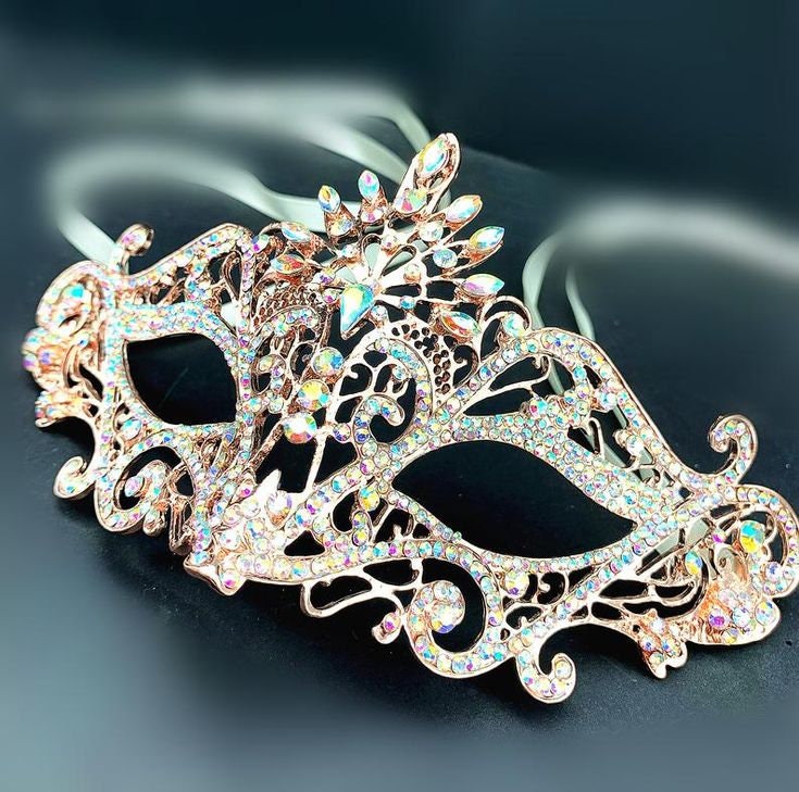 Women Venetian Masquerade Mask, Mardi Gras Eye Mask, Costume Party Jewelry, Halloween, Birthday, Masquerade Ball, New Year, Anniversary Gift