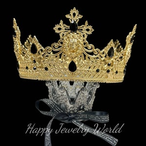 King Crown for Men, Royal Men&#39;s Crown, Prince Tiara for Wedding, Birthday, Prom, Party, Halloween, Decorations, Cosplay, Gift for Him
