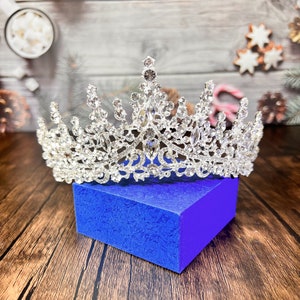 Kristall Tiara Krone für Frauen, Hochzeit Tiara für Braut Königin Krone, königliche Prinzessin Quinceanera Kopfschmuck für Geburtstag, Abschlussball, Festzug, Geschenk