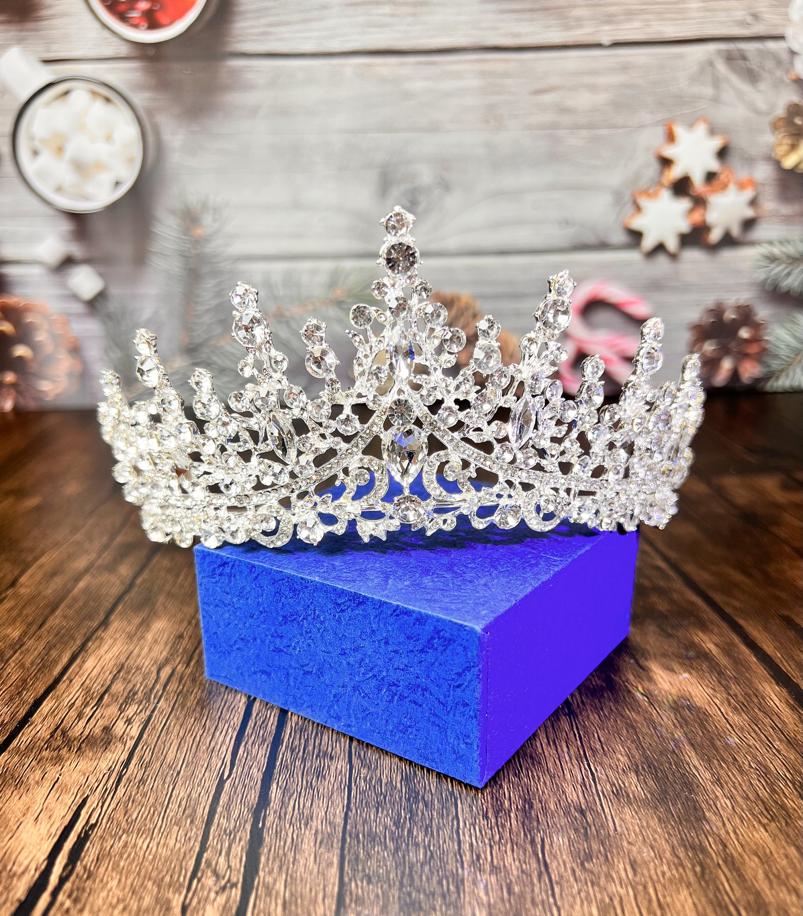 Crystal Tiara Crown for Women, Wedding Tiara for Bride Queen 