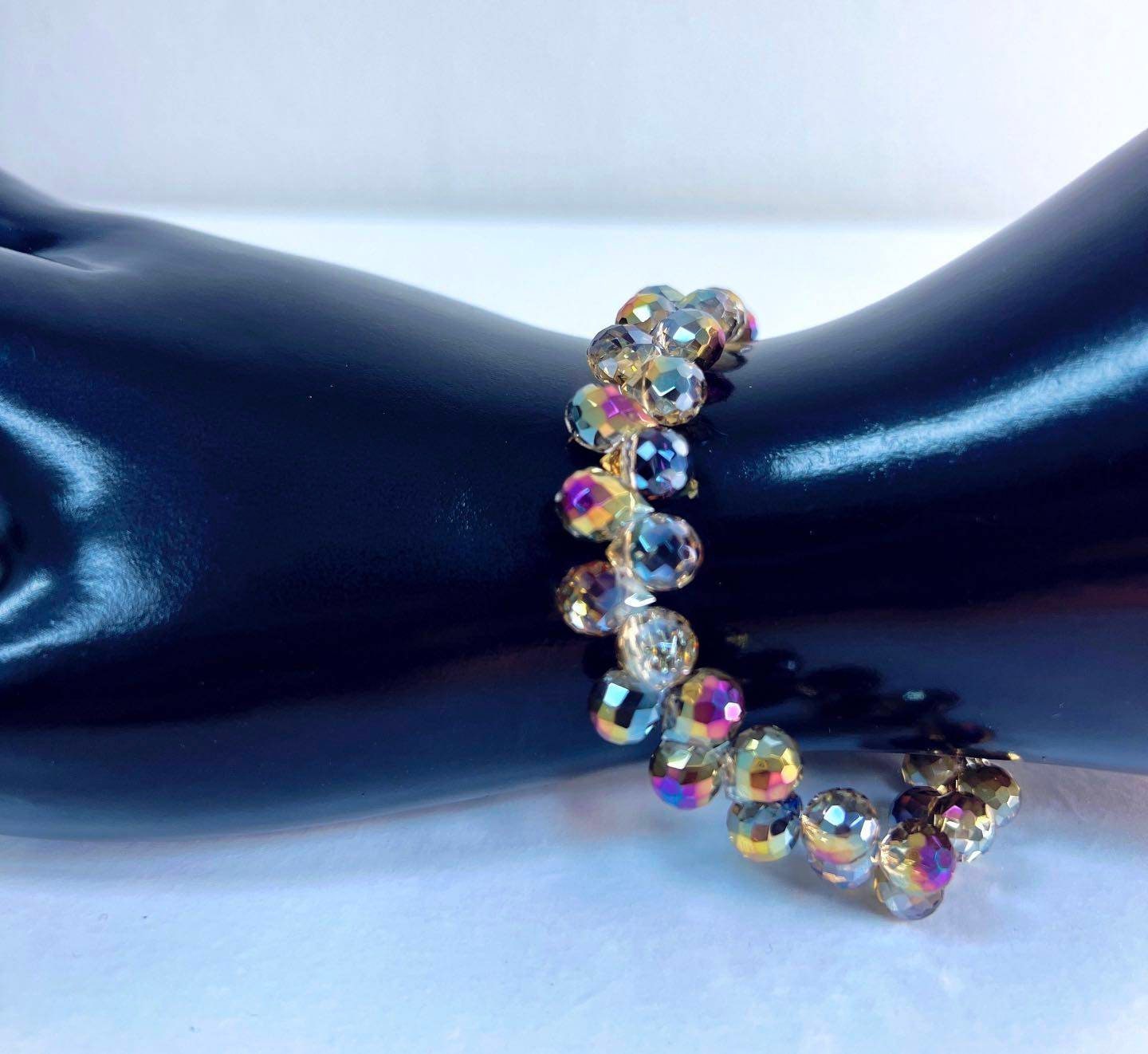 Natural Gemstone Round Beads Bracelet, Crystal Stacking Bracelets