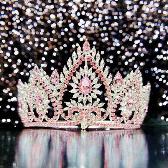 Crystal Quartz Crown Headband Women Pink Tiara Wedding Party Fairy Hair Accessor Amazon.com: Taiyin Raw Crystal Quartz Crown Headband Women  main image 4
