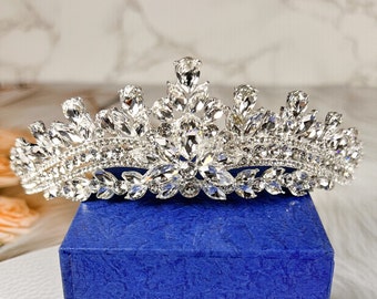 Lavender Pageant Crown, Bridal Chrystal Tiara, Wedding Hair  display picture 1