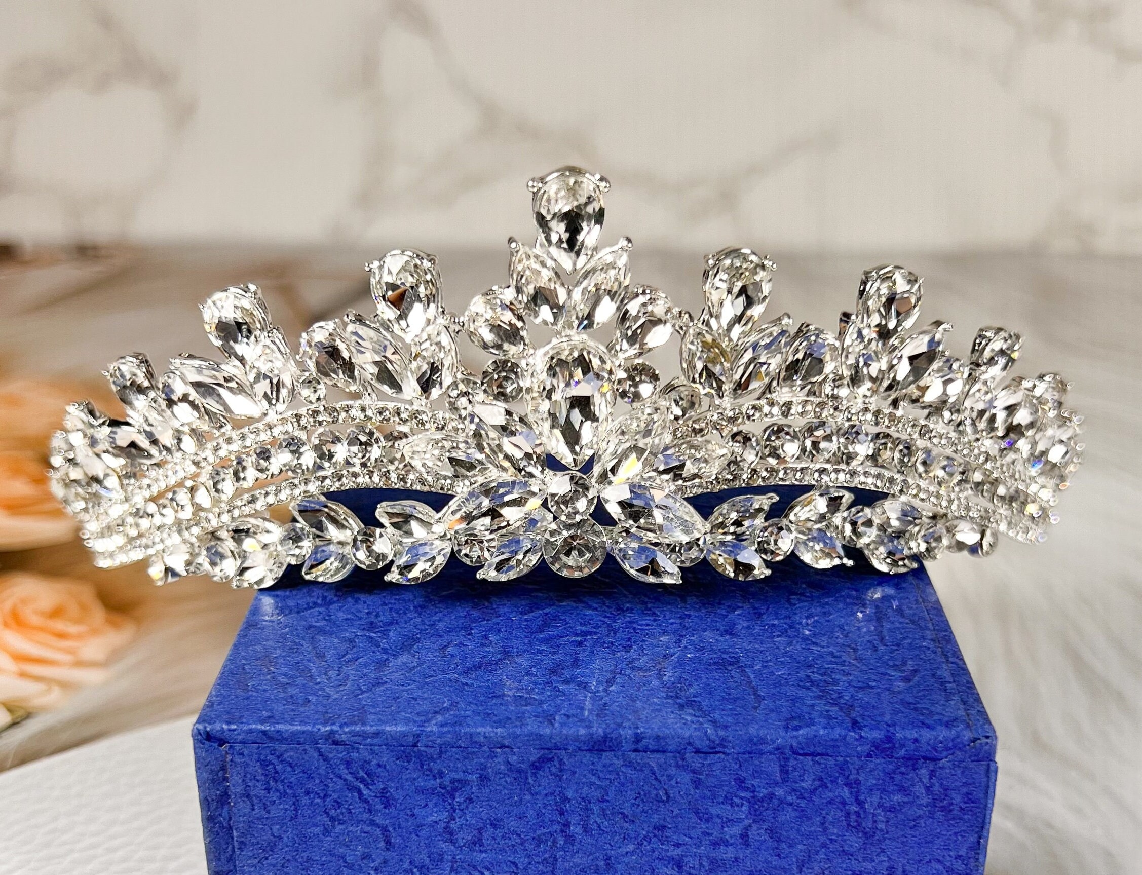 20 Pcs Silver Rhinestone Tiaras Crowns for Women Brides Prom Birthday Sdee17b87922a4ffeab2c8e2123c48  main image 3