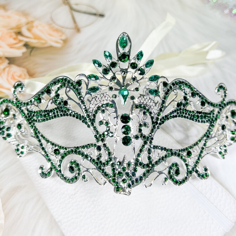 Masquerade Ball Masks Green Etsy