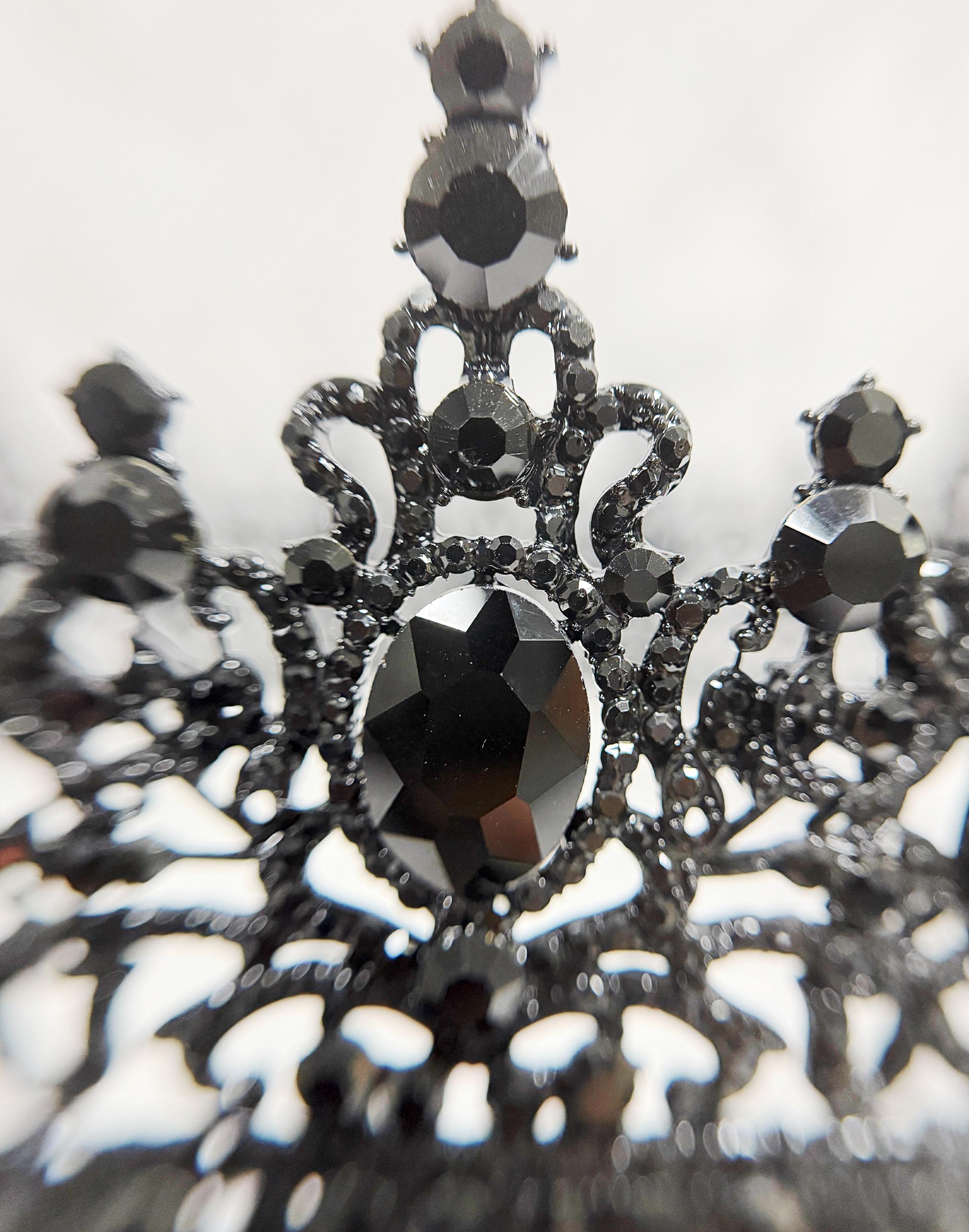 Gothic Crown, Black Diamond Crown for Men, Gothic Wedding  display picture 1
