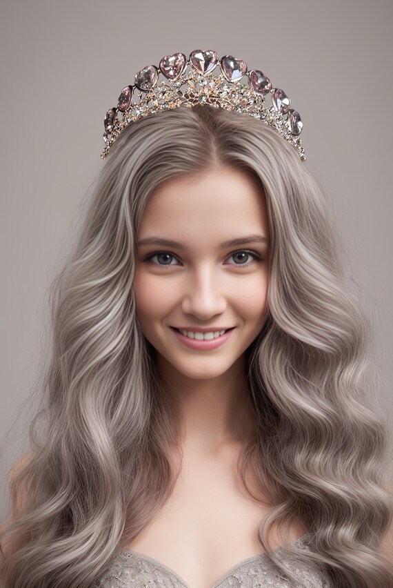 Heart Wavy Tiara 12547 Swirling Heart Tiara main image 3