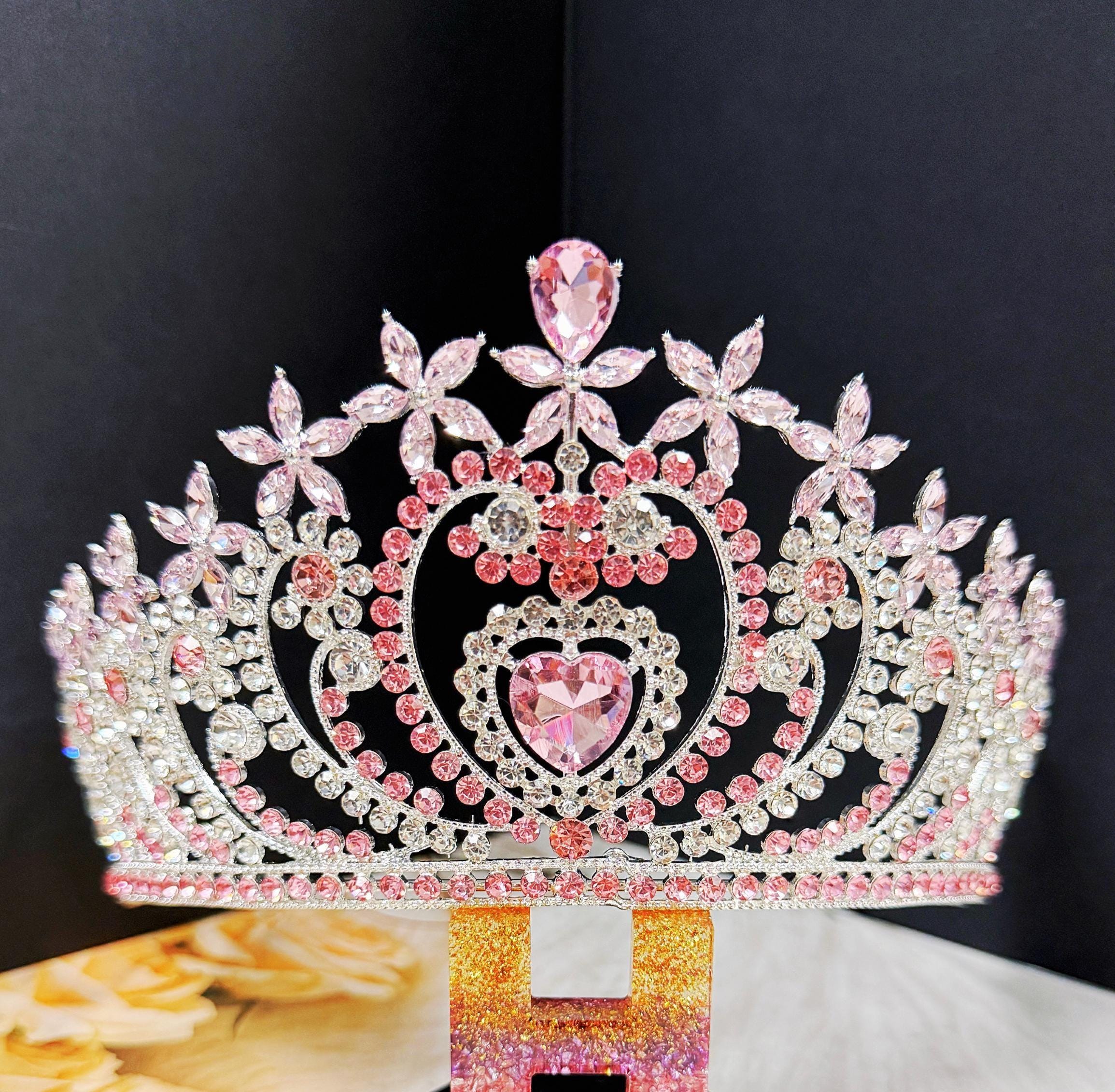Crystal Quartz Crown Headband Women Pink Tiara Wedding Party Fairy Hair Accessor Pink Aura Quartz Crystal Crown Tiara Headband Hand Made  main image 2