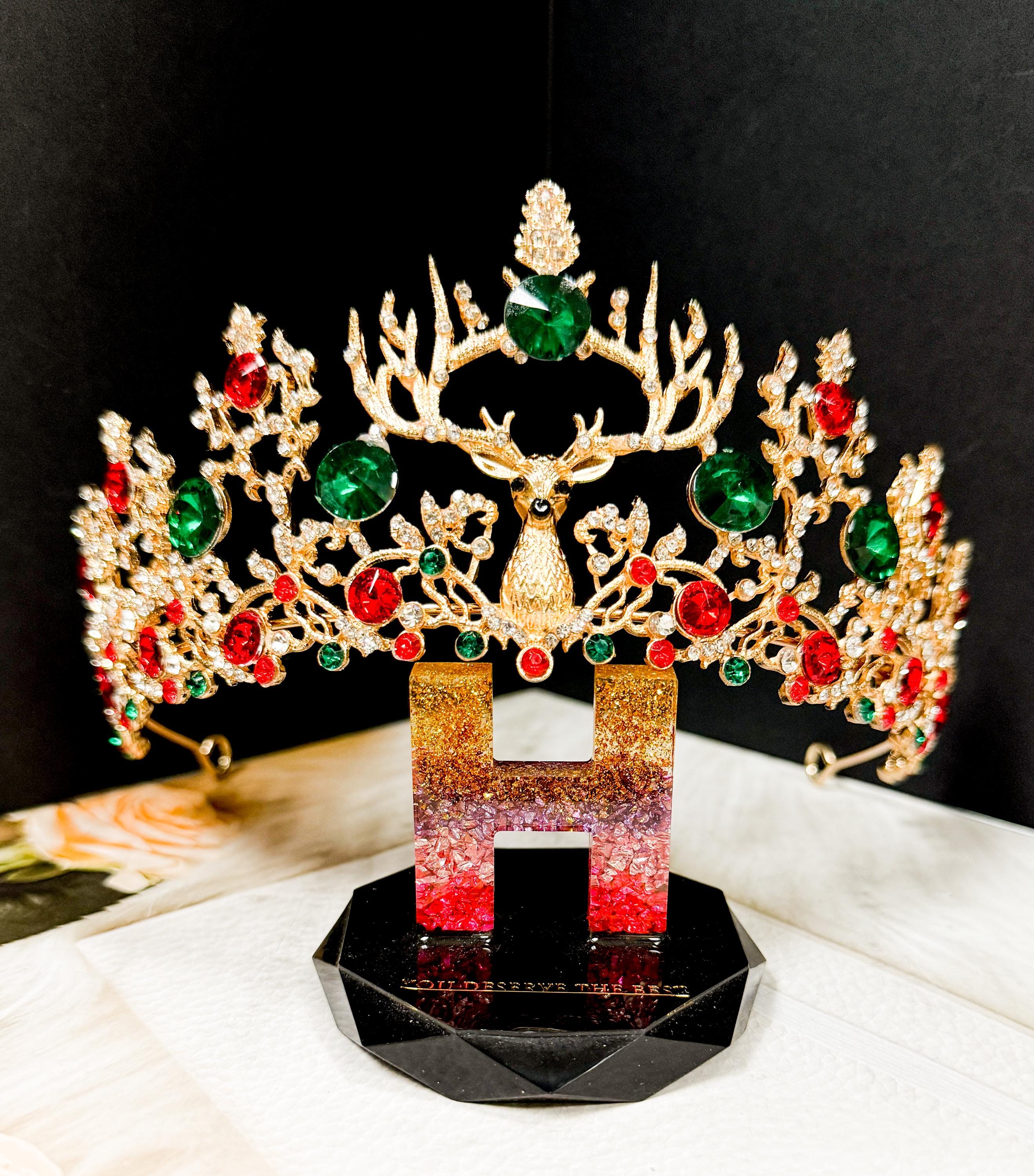 NWT! Festive and Elegant Silver Tone Christmas Reindeer Crown Tiara! Amazon.com : Christmas Reindeer Antlers Headband Christmas  main image 2