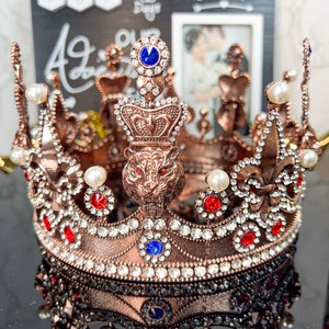 Lion King Crown: Handmade Baroque Copper Royal Tiara