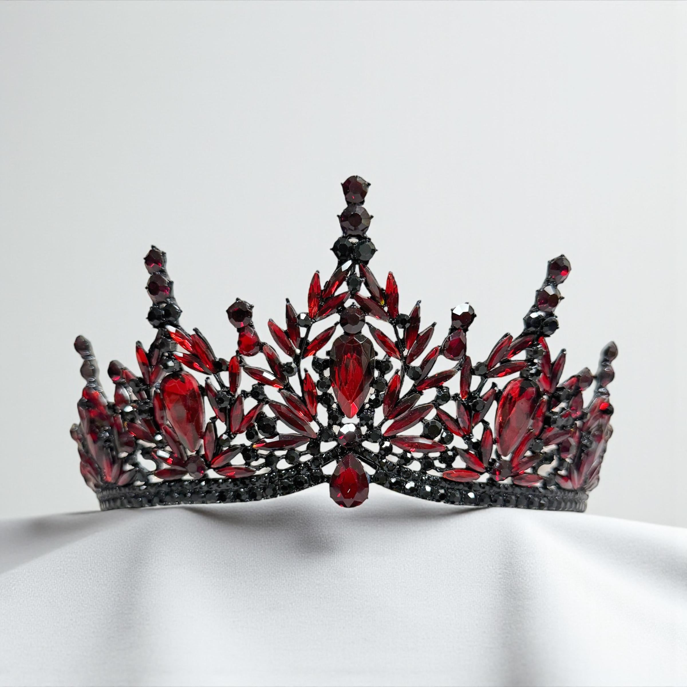 Dark Red and Black Crown - Etsy