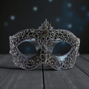 Men's Masquerade Mask, Luxury Black Crystal Mask, Masquerade Ball