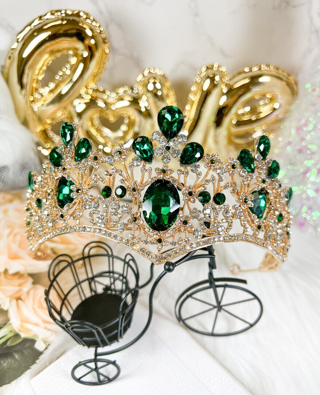 Queen Rhinestone Crown/Tiara main image 1