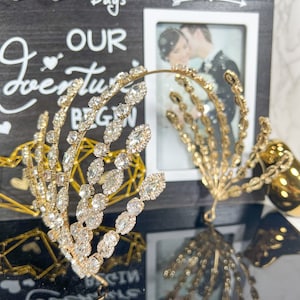 Bridal crystal wedding headband, Gold Crystal bridal headband, Wedding headpiece, Bridesmaid headpiece, Wedding Crown, Tiara, Hair Jewelry