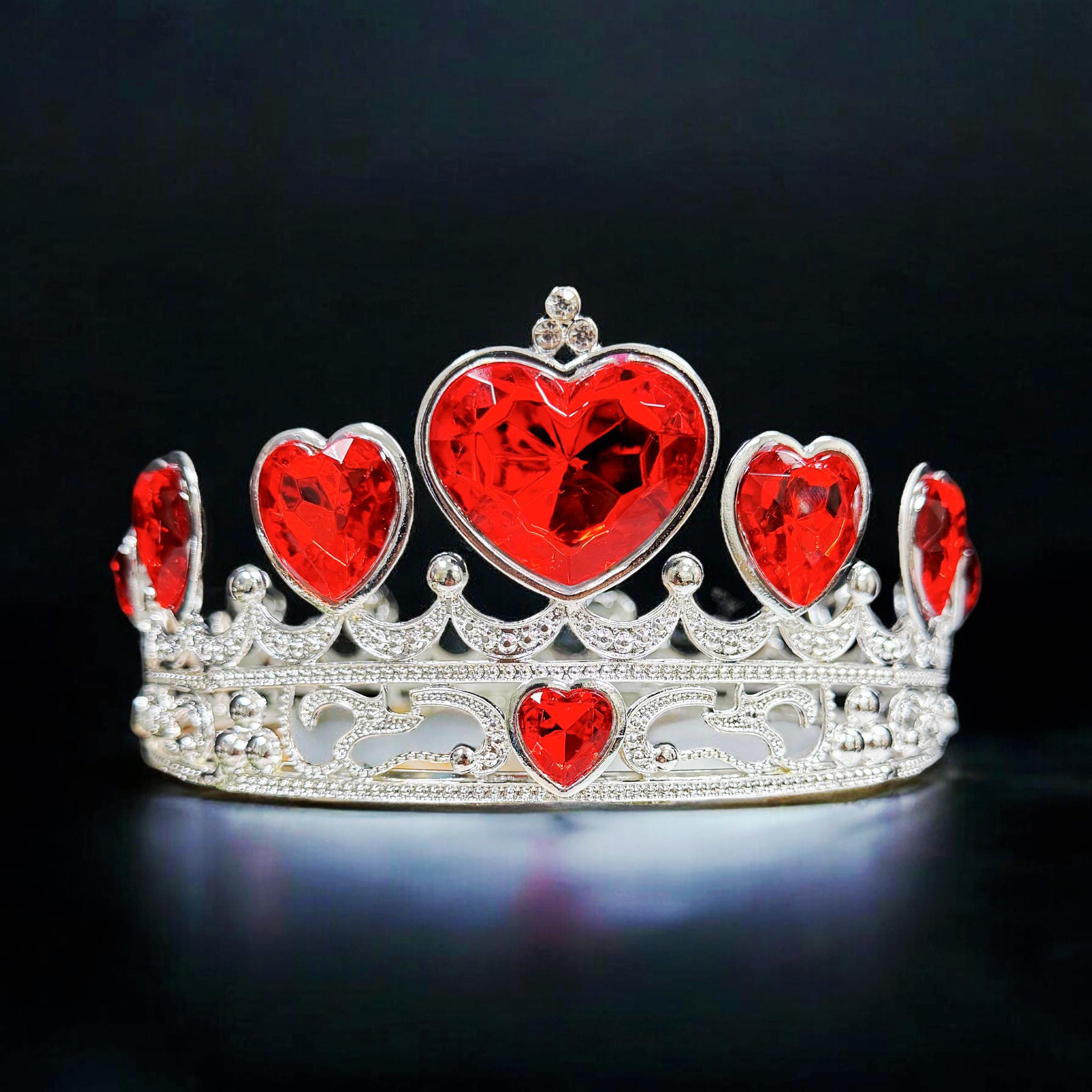 Red Heart Rhinestone Crown: Valentine display picture 2