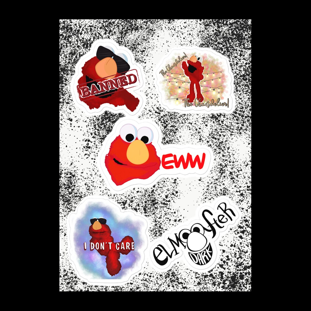 Sad Elmo Sticker Elmoafterdark Stickers, Custom Order - Etsy