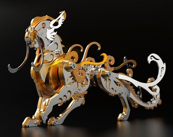 Ancient Divine Beast 3D Metal Puzzle: DIY Model Kit