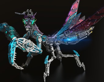 Mechanical Mantis LED 3D Metal Puzzle: DIY Model Kit