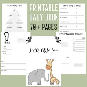 Printable and Customisable Baby Book - Etsy