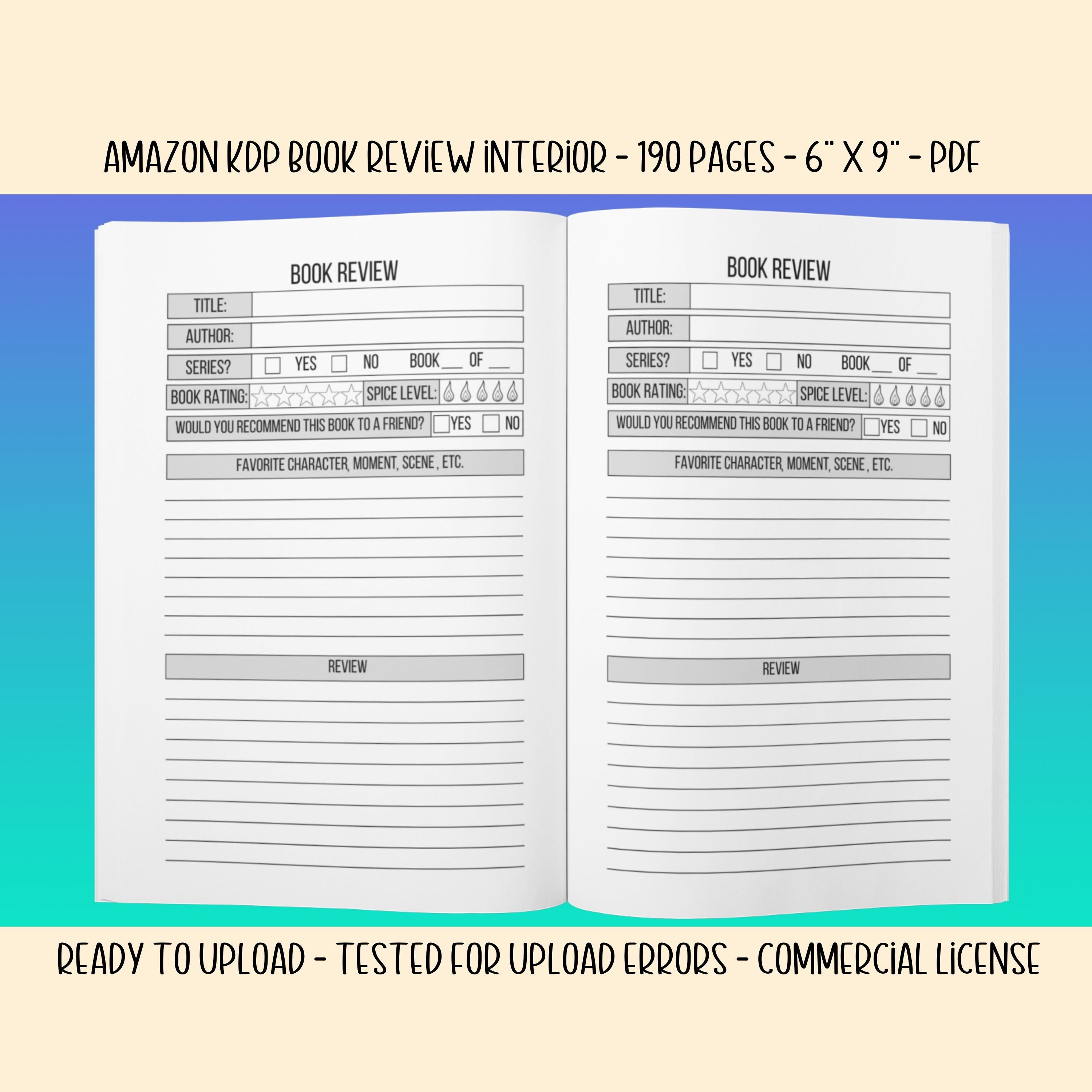 Amazon KDP Book Review Interior - 6\, image size:3000x3000