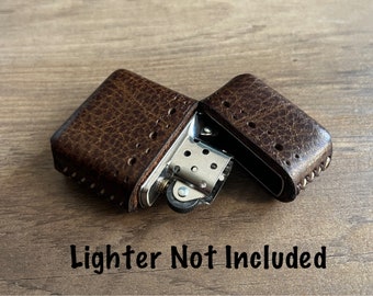 Genuine Leather Case for Zippo Lighter Standard Size (Made in USA)