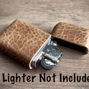 Genuine Leather Case for Zippo Slim Lighter (Made in USA)